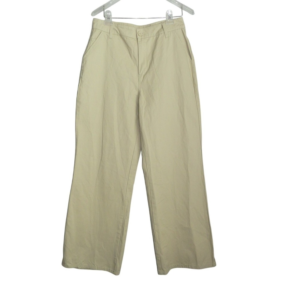 Sixty-six LA Wide Leg Khaki High Rise Pants Size 9 Y2K Grunge Skater Casual Work